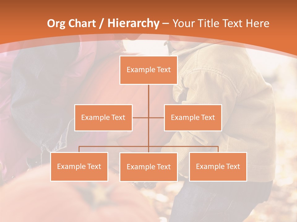 Two Children With Pumpkins Powerpoint Template PowerPoint Template