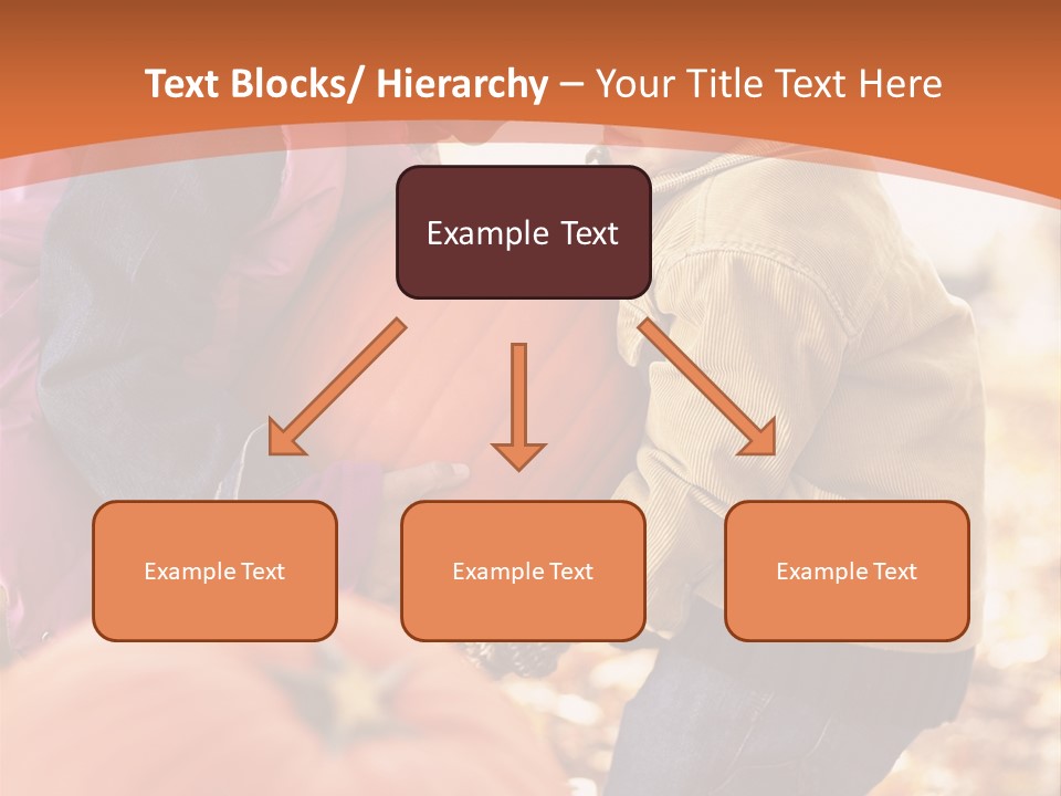 Two Children With Pumpkins Powerpoint Template PowerPoint Template