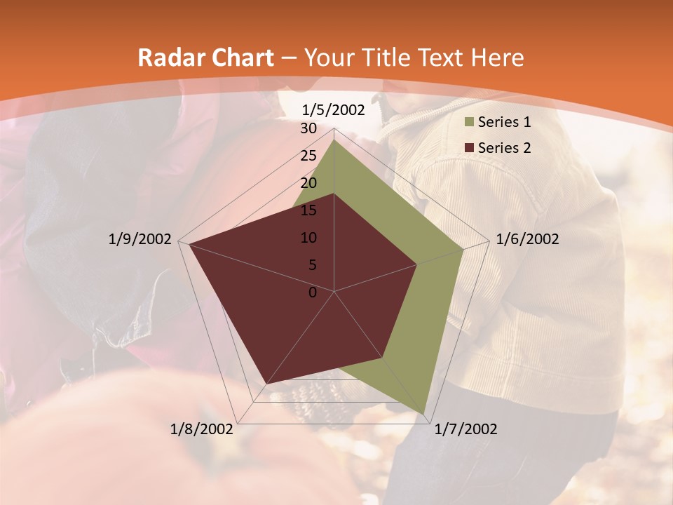 Two Children With Pumpkins Powerpoint Template PowerPoint Template