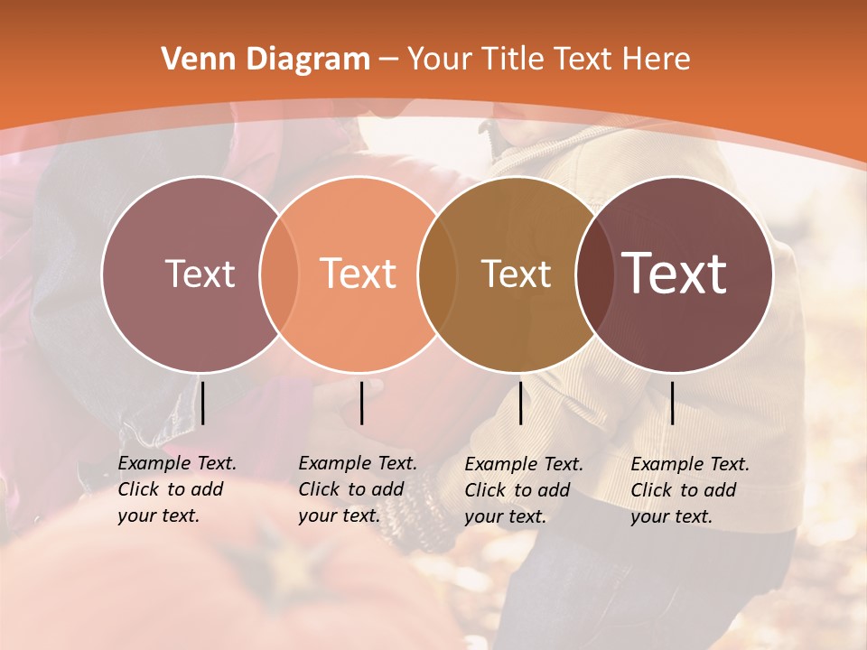 Two Children With Pumpkins Powerpoint Template PowerPoint Template
