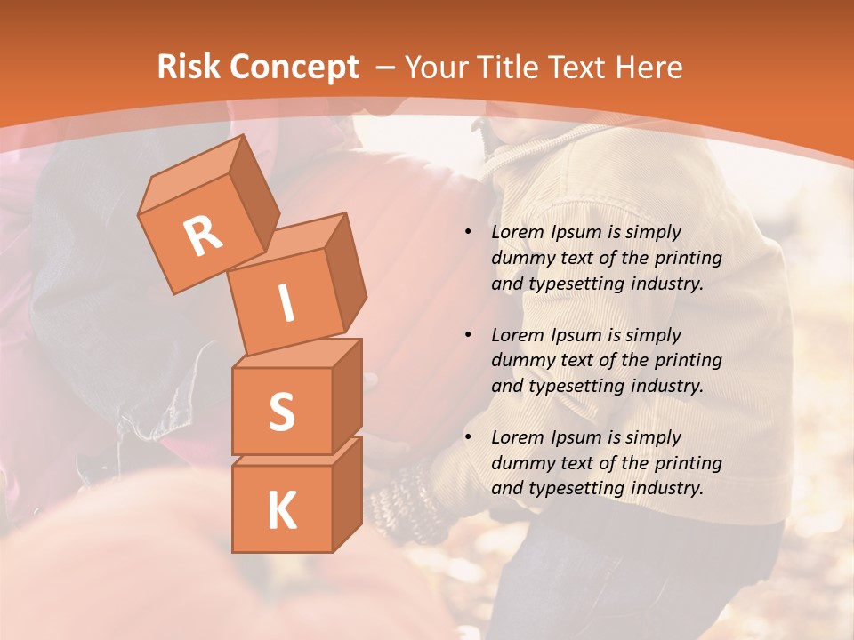 Two Children With Pumpkins Powerpoint Template PowerPoint Template