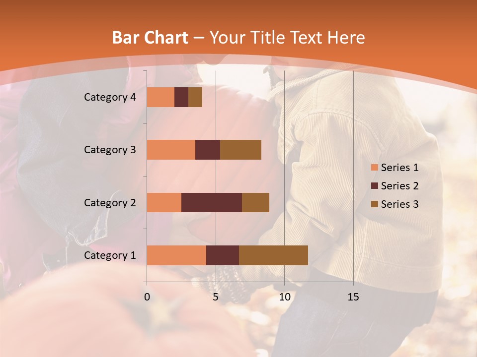 Two Children With Pumpkins Powerpoint Template PowerPoint Template