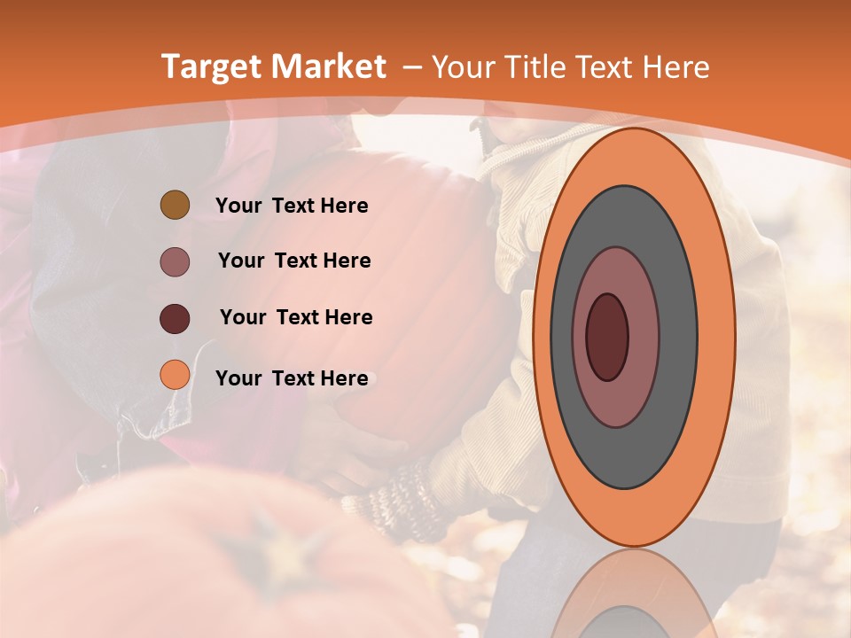 Two Children With Pumpkins Powerpoint Template PowerPoint Template