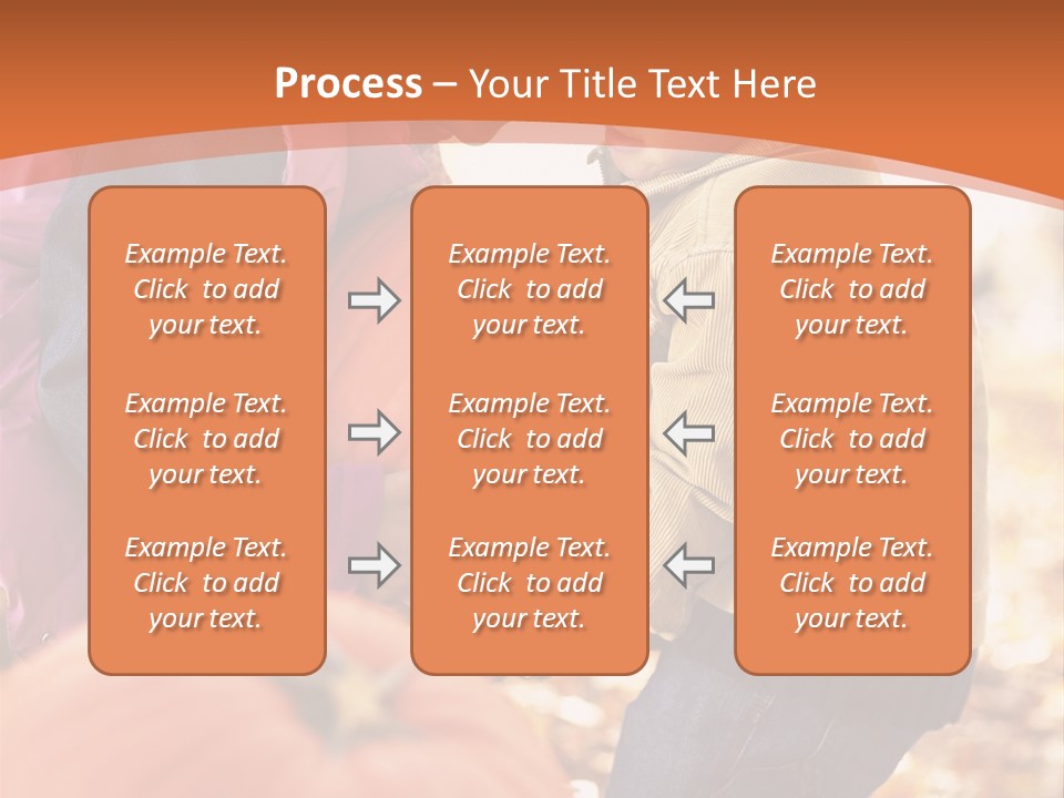 Two Children With Pumpkins Powerpoint Template PowerPoint Template