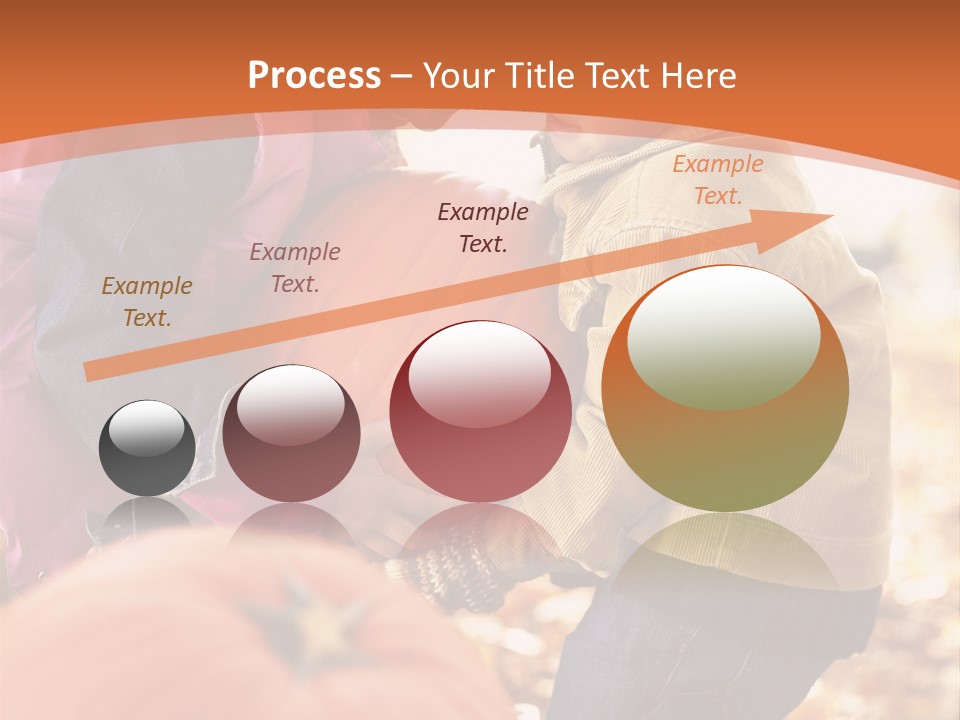 Two Children With Pumpkins Powerpoint Template PowerPoint Template