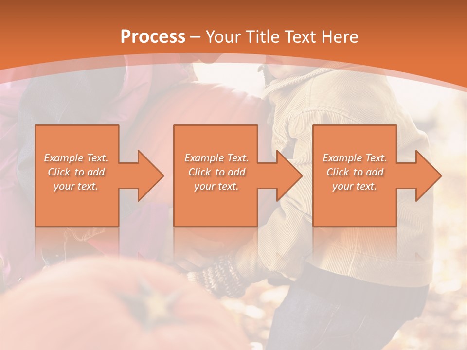 Two Children With Pumpkins Powerpoint Template PowerPoint Template