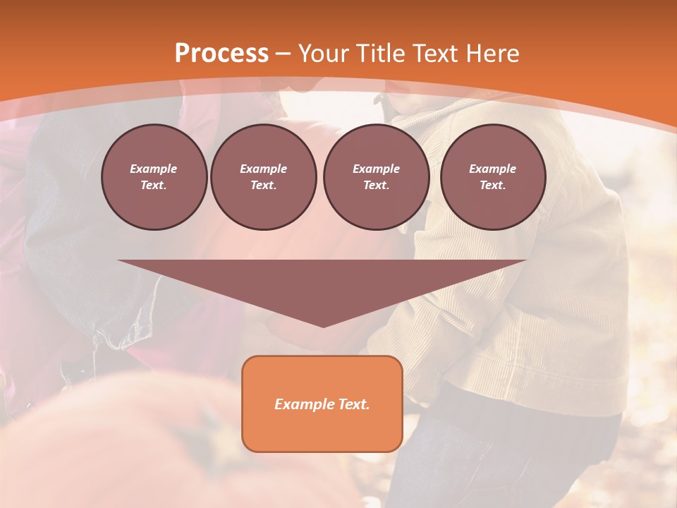 Two Children With Pumpkins Powerpoint Template PowerPoint Template