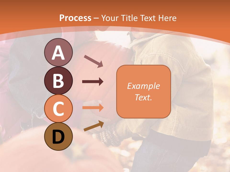 Two Children With Pumpkins Powerpoint Template PowerPoint Template