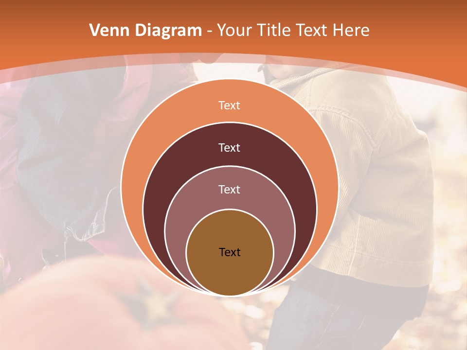 Two Children With Pumpkins Powerpoint Template PowerPoint Template