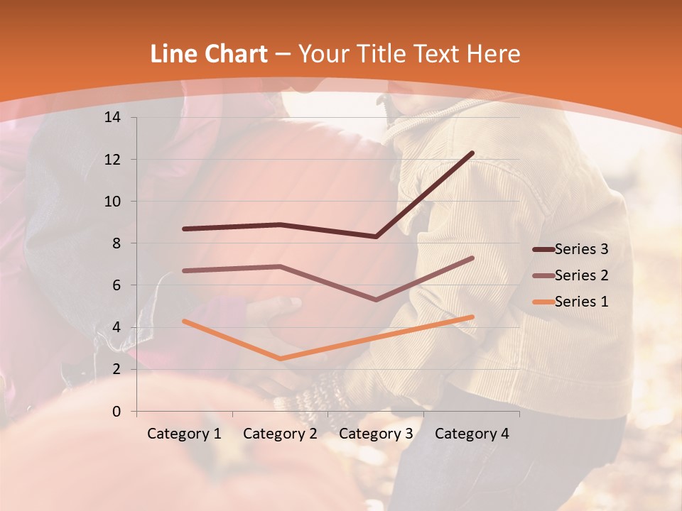Two Children With Pumpkins Powerpoint Template PowerPoint Template