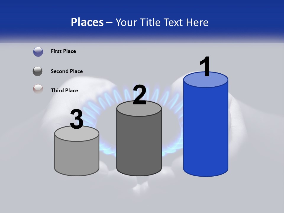 A Person Holding A Blue Flame In Their Hands PowerPoint Template