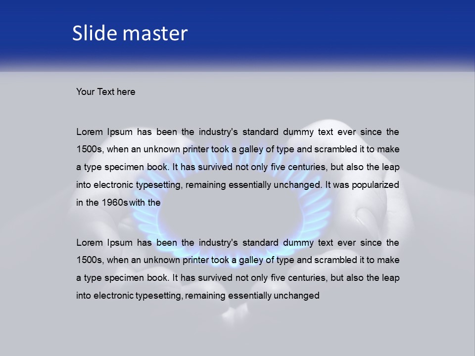 A Person Holding A Blue Flame In Their Hands PowerPoint Template