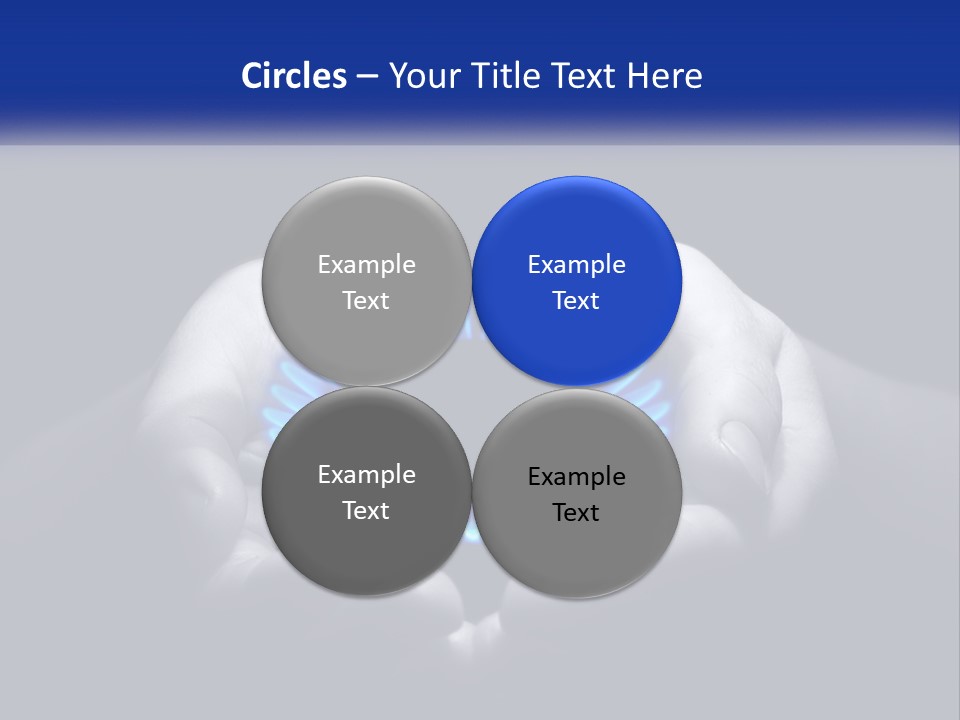 A Person Holding A Blue Flame In Their Hands PowerPoint Template