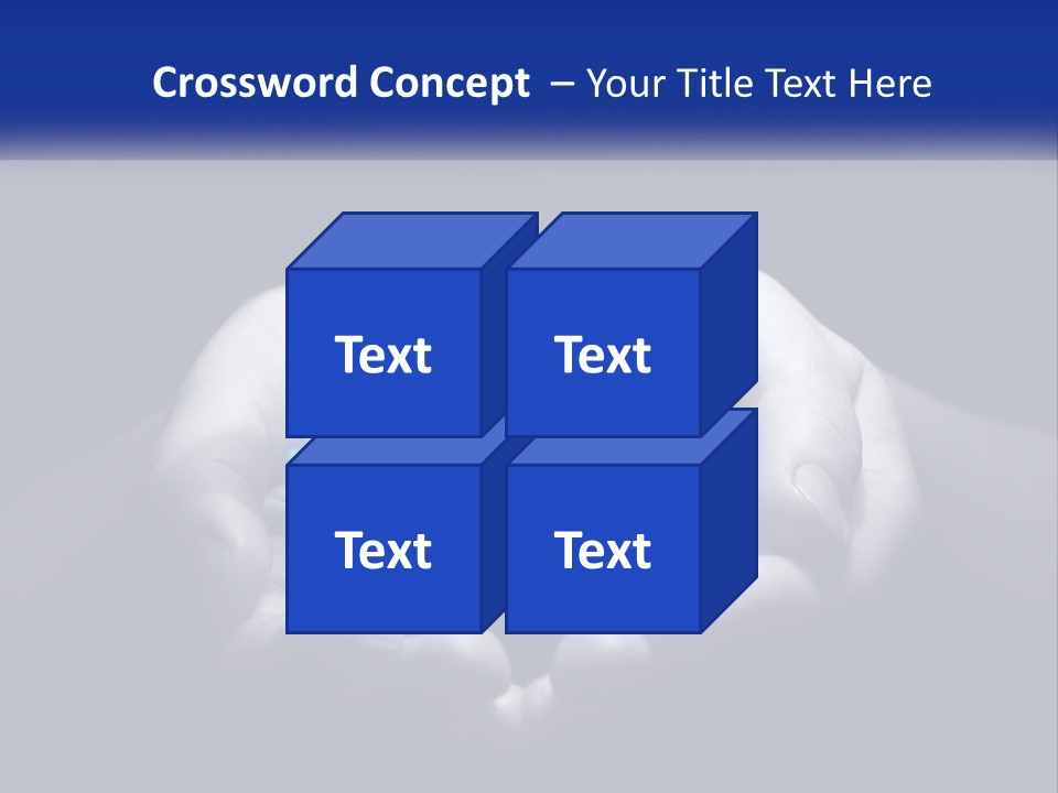 A Person Holding A Blue Flame In Their Hands PowerPoint Template