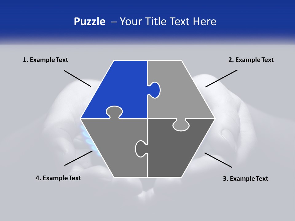 A Person Holding A Blue Flame In Their Hands PowerPoint Template