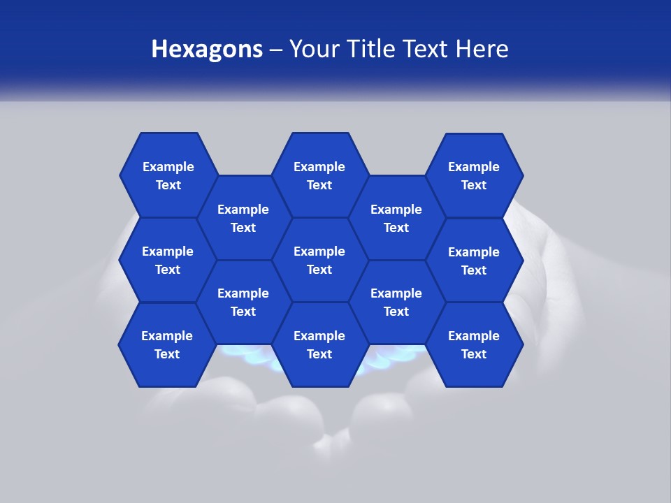 A Person Holding A Blue Flame In Their Hands PowerPoint Template