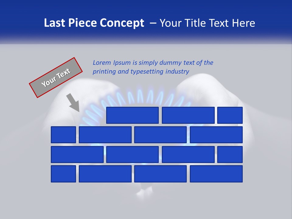 A Person Holding A Blue Flame In Their Hands PowerPoint Template