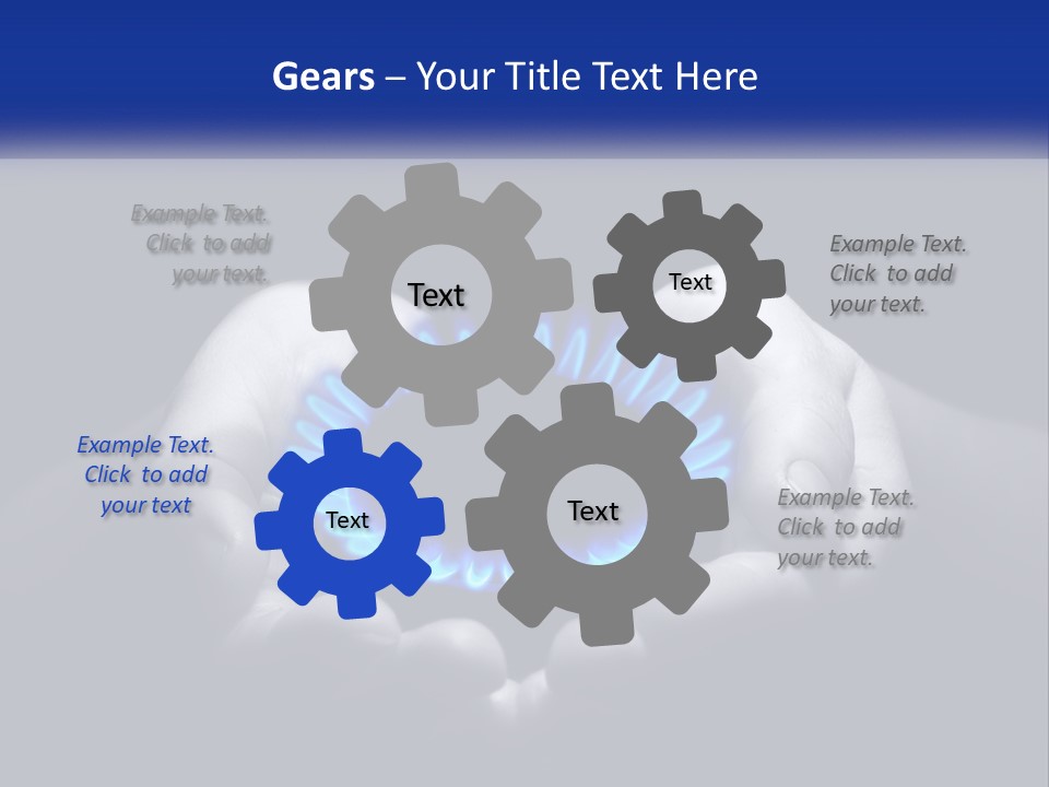 A Person Holding A Blue Flame In Their Hands PowerPoint Template