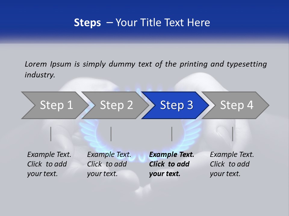A Person Holding A Blue Flame In Their Hands PowerPoint Template