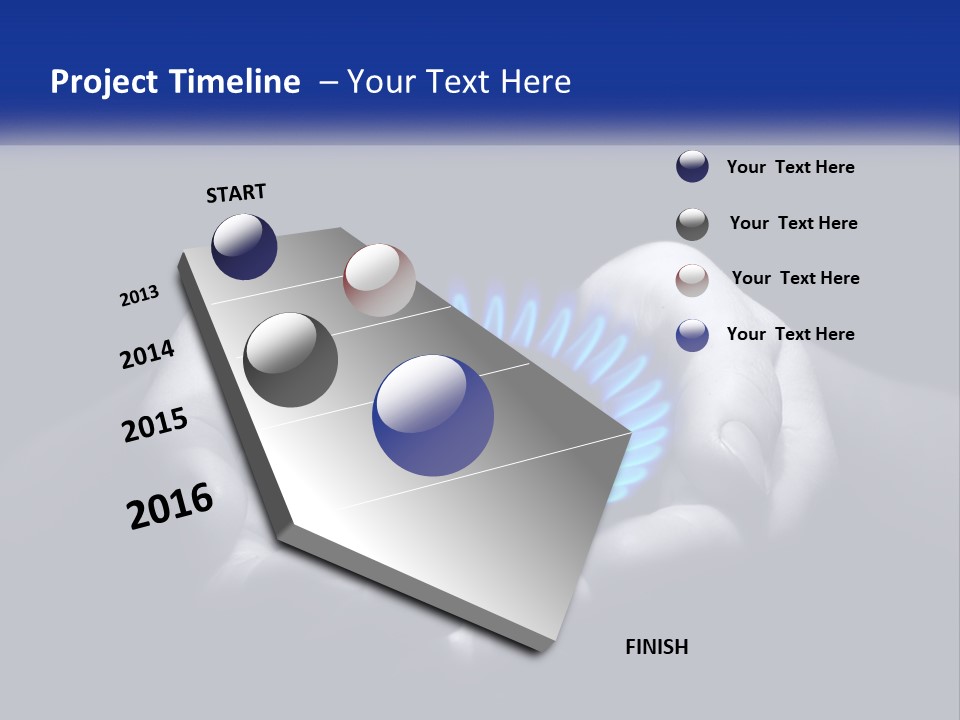 A Person Holding A Blue Flame In Their Hands PowerPoint Template