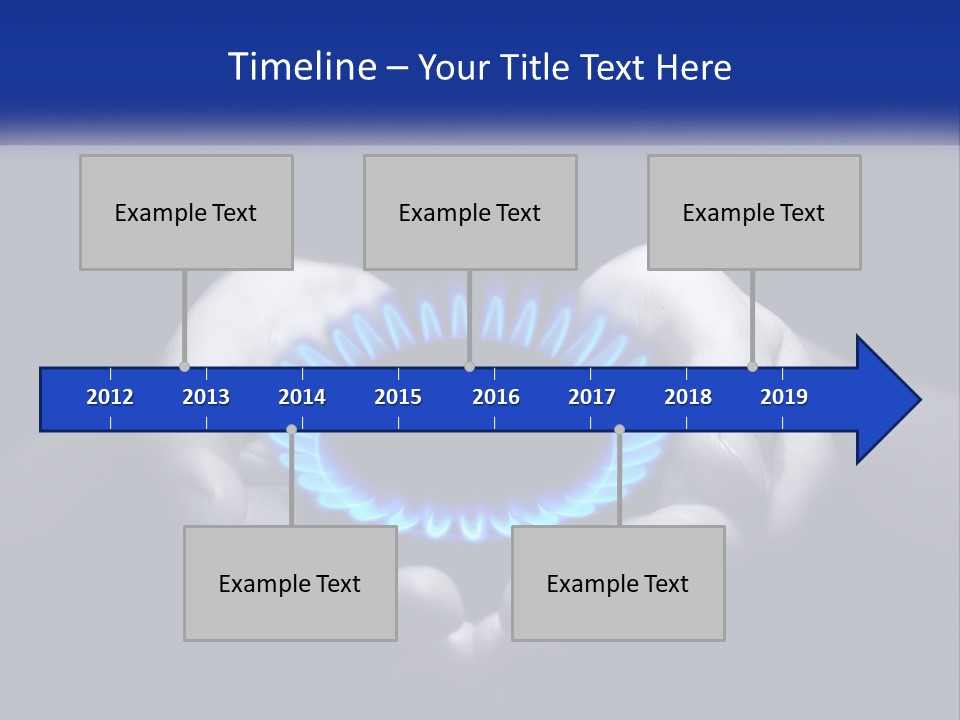 A Person Holding A Blue Flame In Their Hands PowerPoint Template