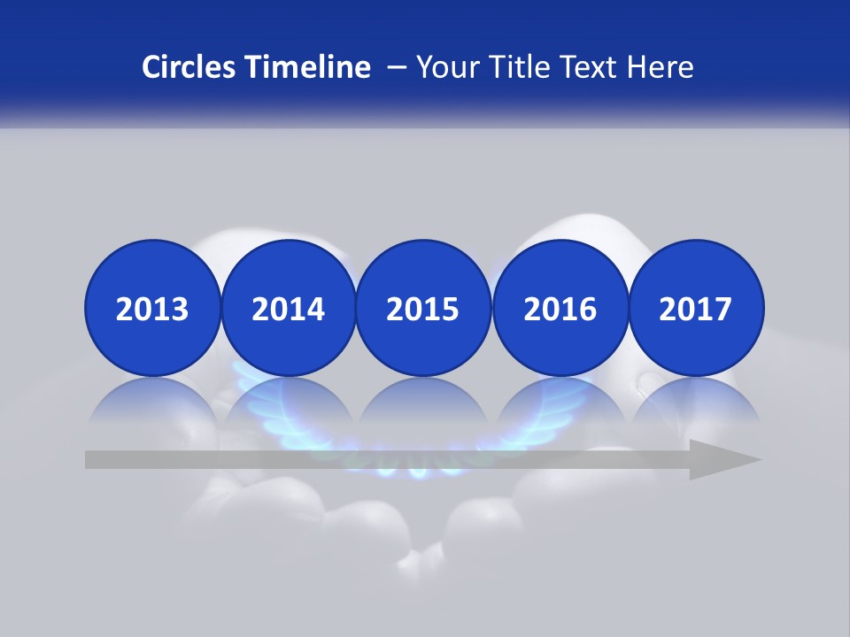 A Person Holding A Blue Flame In Their Hands PowerPoint Template