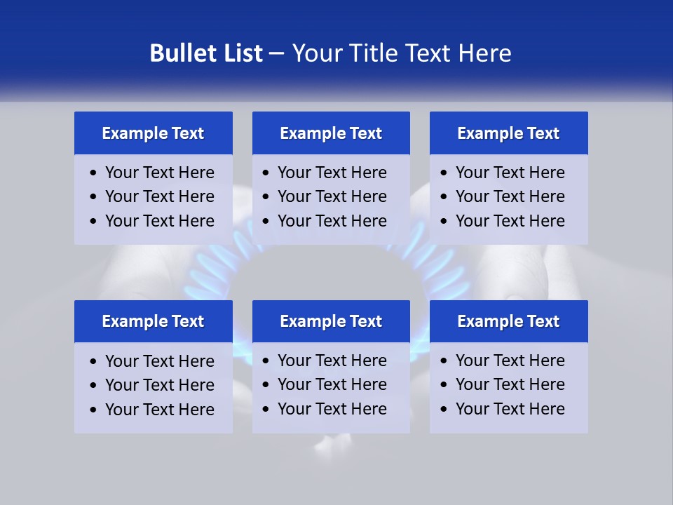 A Person Holding A Blue Flame In Their Hands PowerPoint Template