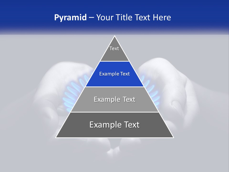 A Person Holding A Blue Flame In Their Hands PowerPoint Template