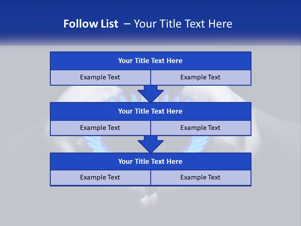 A Person Holding A Blue Flame In Their Hands PowerPoint Template