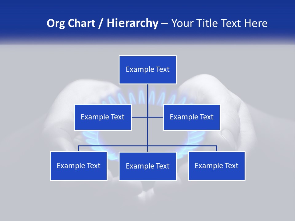 A Person Holding A Blue Flame In Their Hands PowerPoint Template