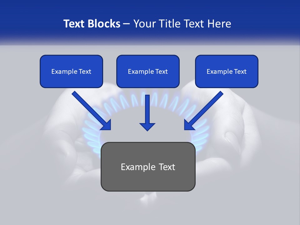 A Person Holding A Blue Flame In Their Hands PowerPoint Template