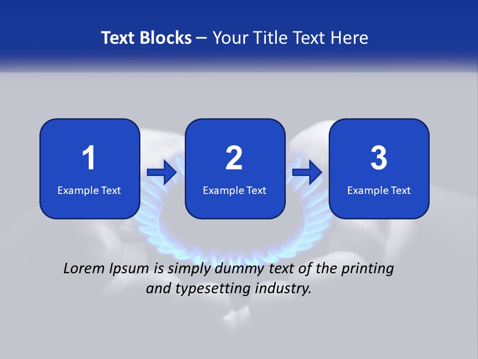 A Person Holding A Blue Flame In Their Hands PowerPoint Template