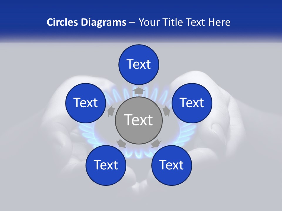 A Person Holding A Blue Flame In Their Hands PowerPoint Template