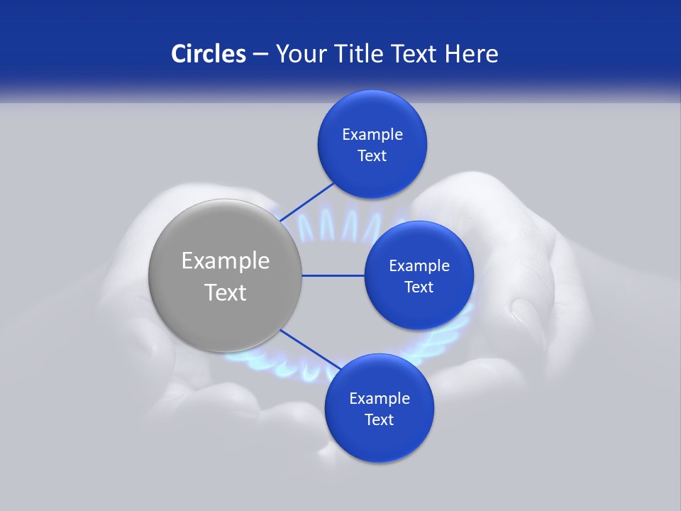 A Person Holding A Blue Flame In Their Hands PowerPoint Template