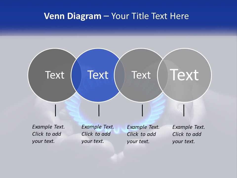 A Person Holding A Blue Flame In Their Hands PowerPoint Template