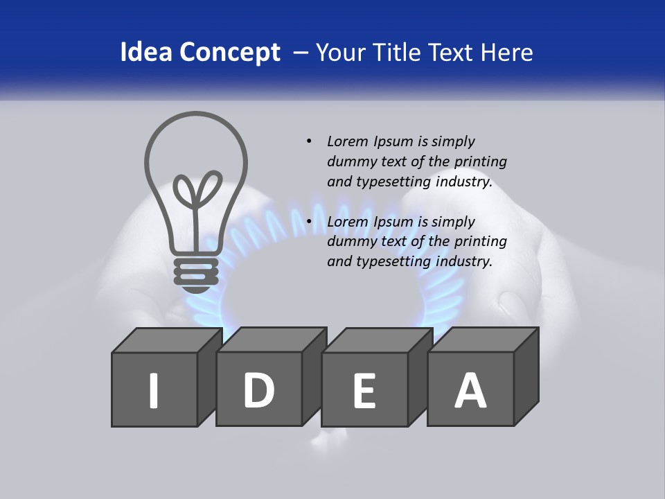 A Person Holding A Blue Flame In Their Hands PowerPoint Template