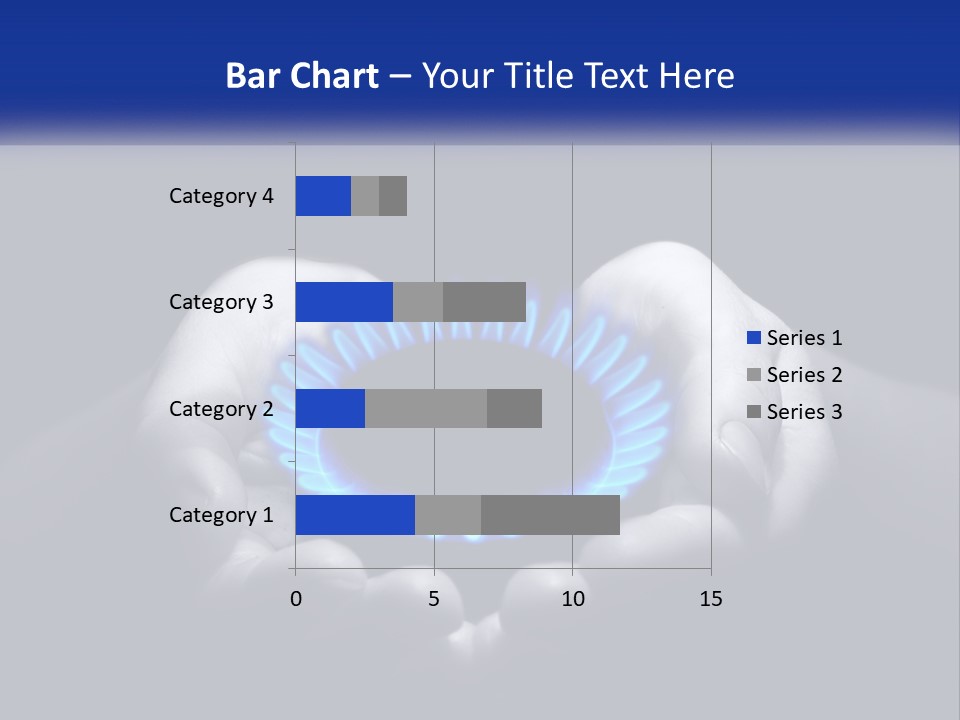 A Person Holding A Blue Flame In Their Hands PowerPoint Template