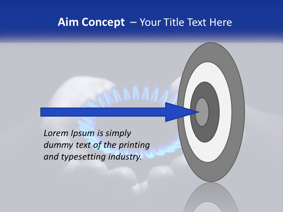 A Person Holding A Blue Flame In Their Hands PowerPoint Template