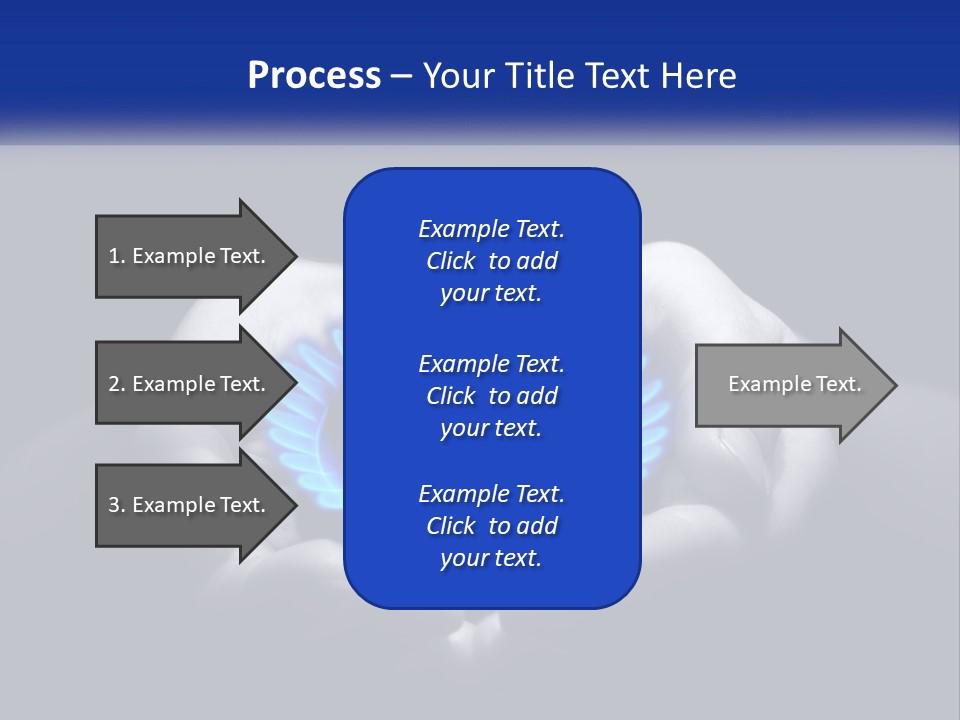 A Person Holding A Blue Flame In Their Hands PowerPoint Template