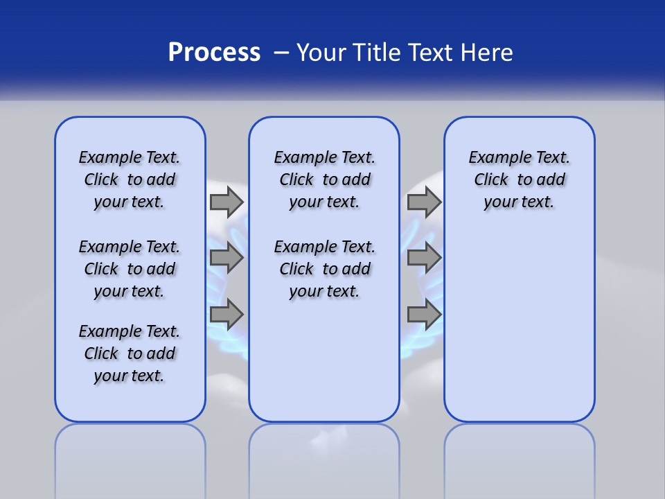 A Person Holding A Blue Flame In Their Hands PowerPoint Template