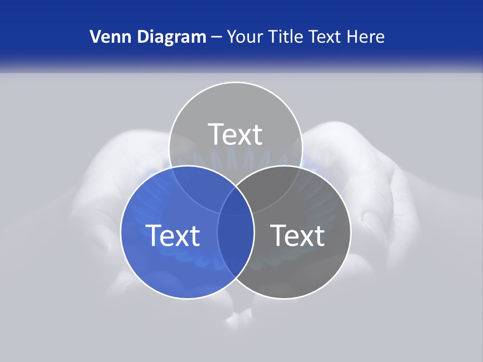 A Person Holding A Blue Flame In Their Hands PowerPoint Template