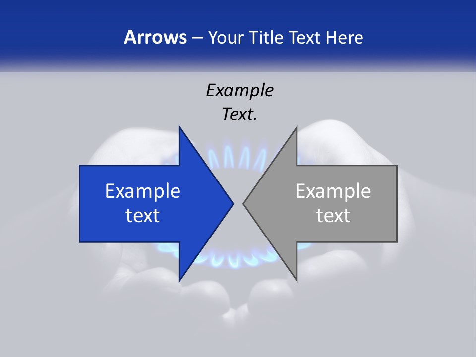 A Person Holding A Blue Flame In Their Hands PowerPoint Template