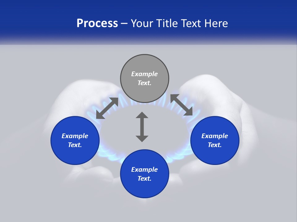 A Person Holding A Blue Flame In Their Hands PowerPoint Template