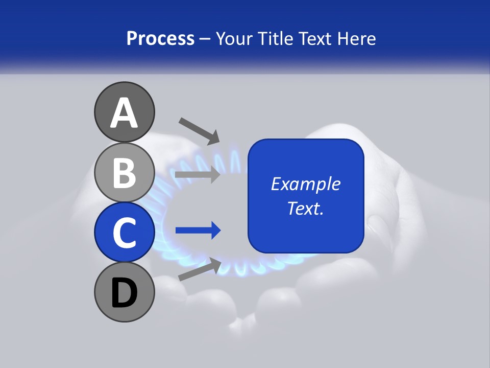 A Person Holding A Blue Flame In Their Hands PowerPoint Template