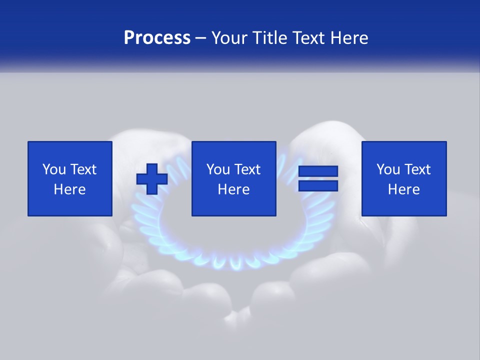 A Person Holding A Blue Flame In Their Hands PowerPoint Template