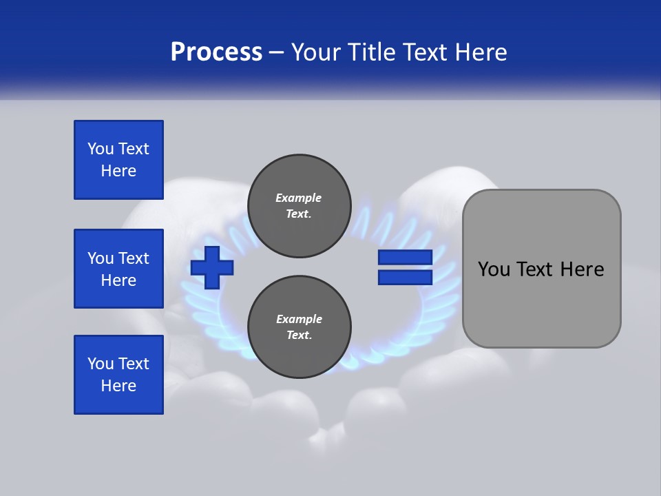 A Person Holding A Blue Flame In Their Hands PowerPoint Template