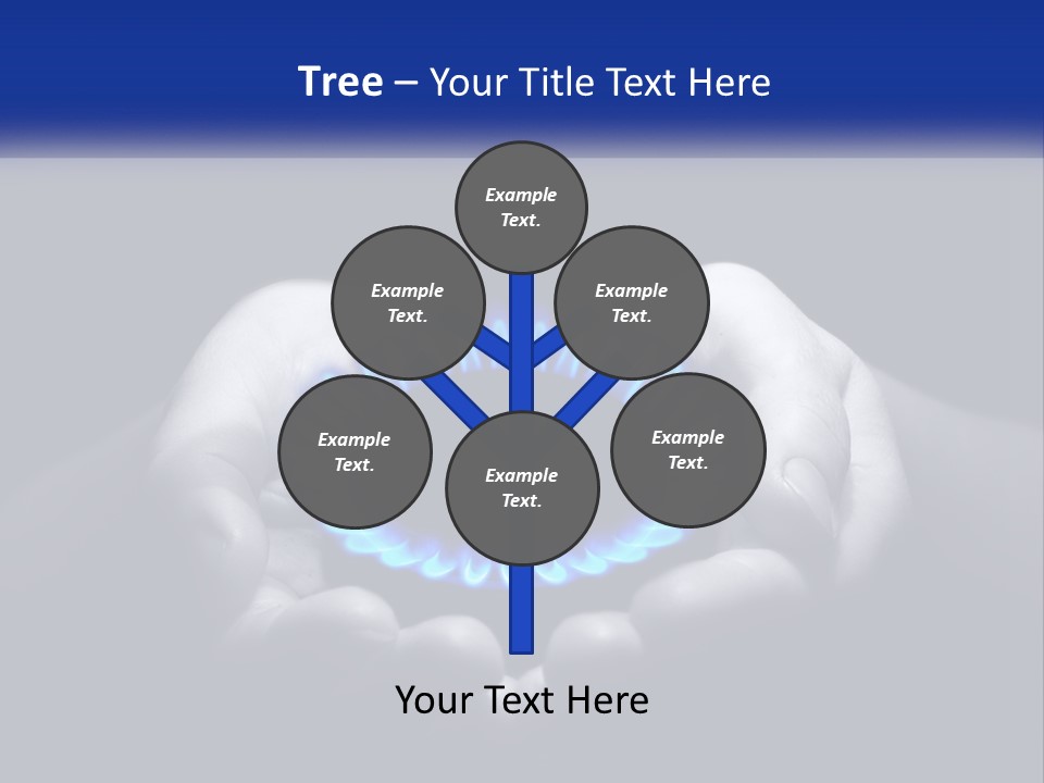 A Person Holding A Blue Flame In Their Hands PowerPoint Template