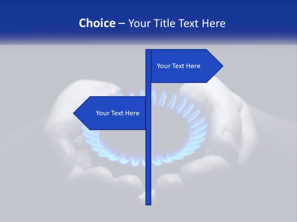 A Person Holding A Blue Flame In Their Hands PowerPoint Template