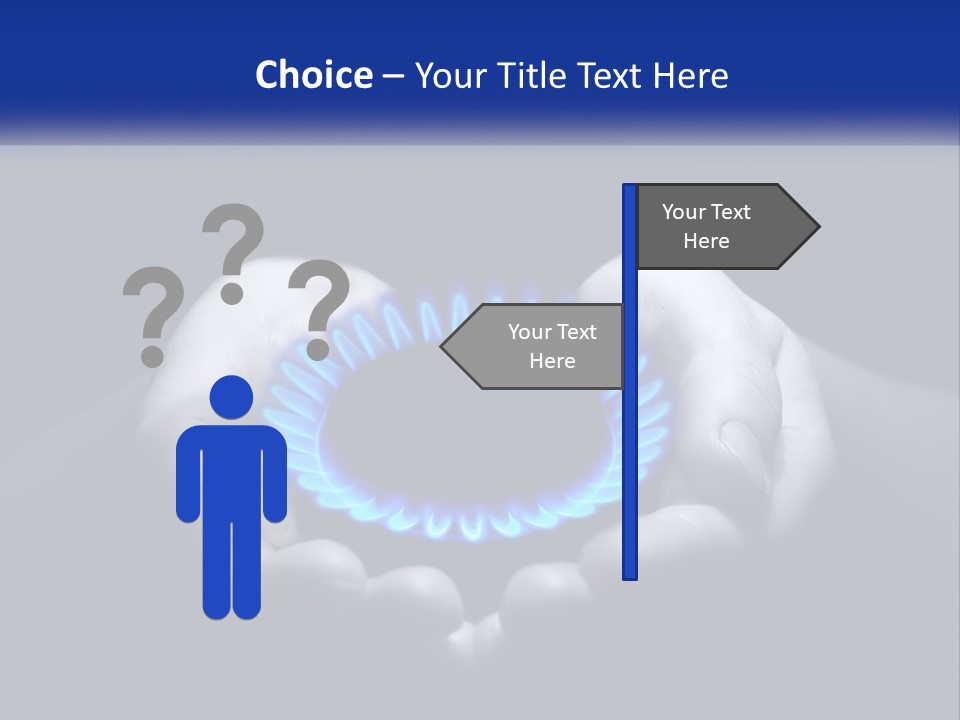 A Person Holding A Blue Flame In Their Hands PowerPoint Template