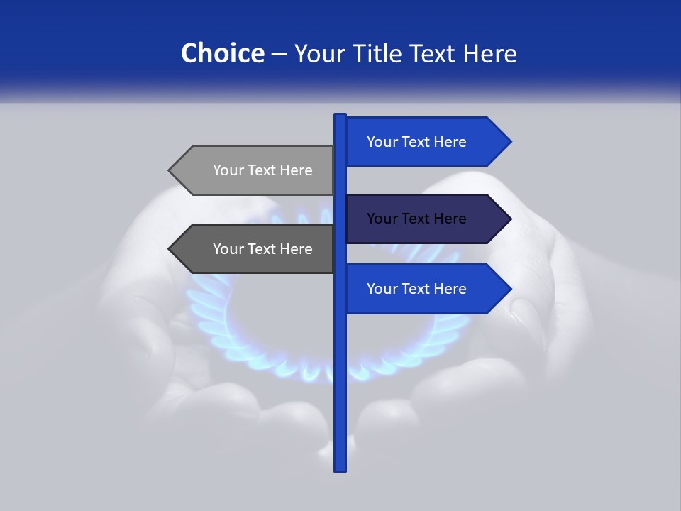 A Person Holding A Blue Flame In Their Hands PowerPoint Template